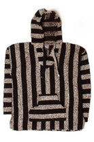 Vintage Brown Striped Baja Hoodie 1
