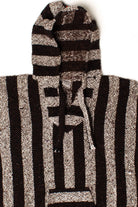 Vintage Brown Striped Baja Hoodie 1