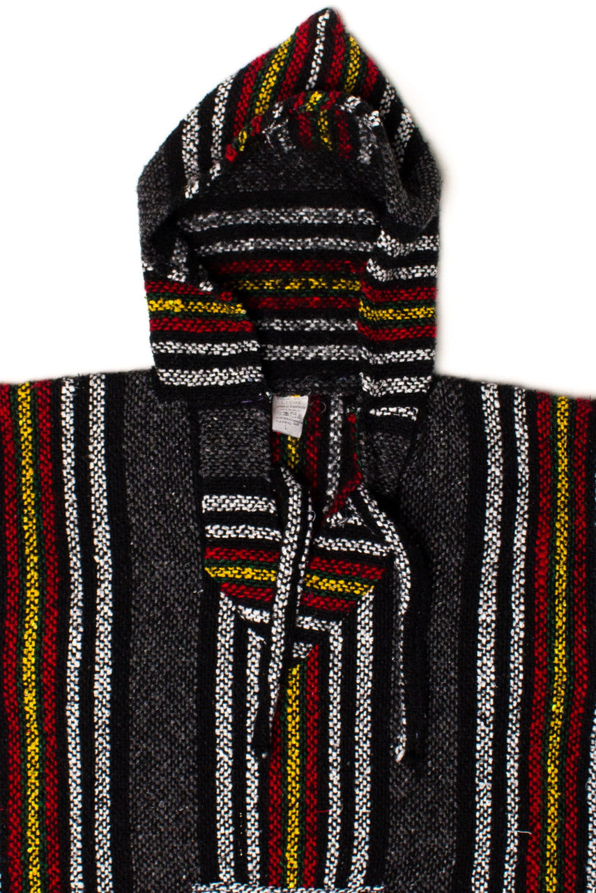 Vintage Red & Gold Striped Baja Hoodie