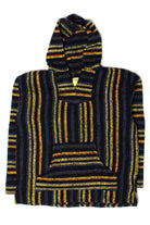 Vintage Orange & Yellow Striped Baja Hoodie