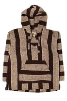 Vintage Pink Striped Brown Baja Hoodie