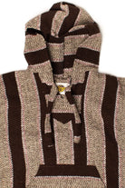 Vintage Pink Striped Brown Baja Hoodie