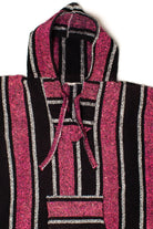 Vintage Magenta & Black Baja Hoodie