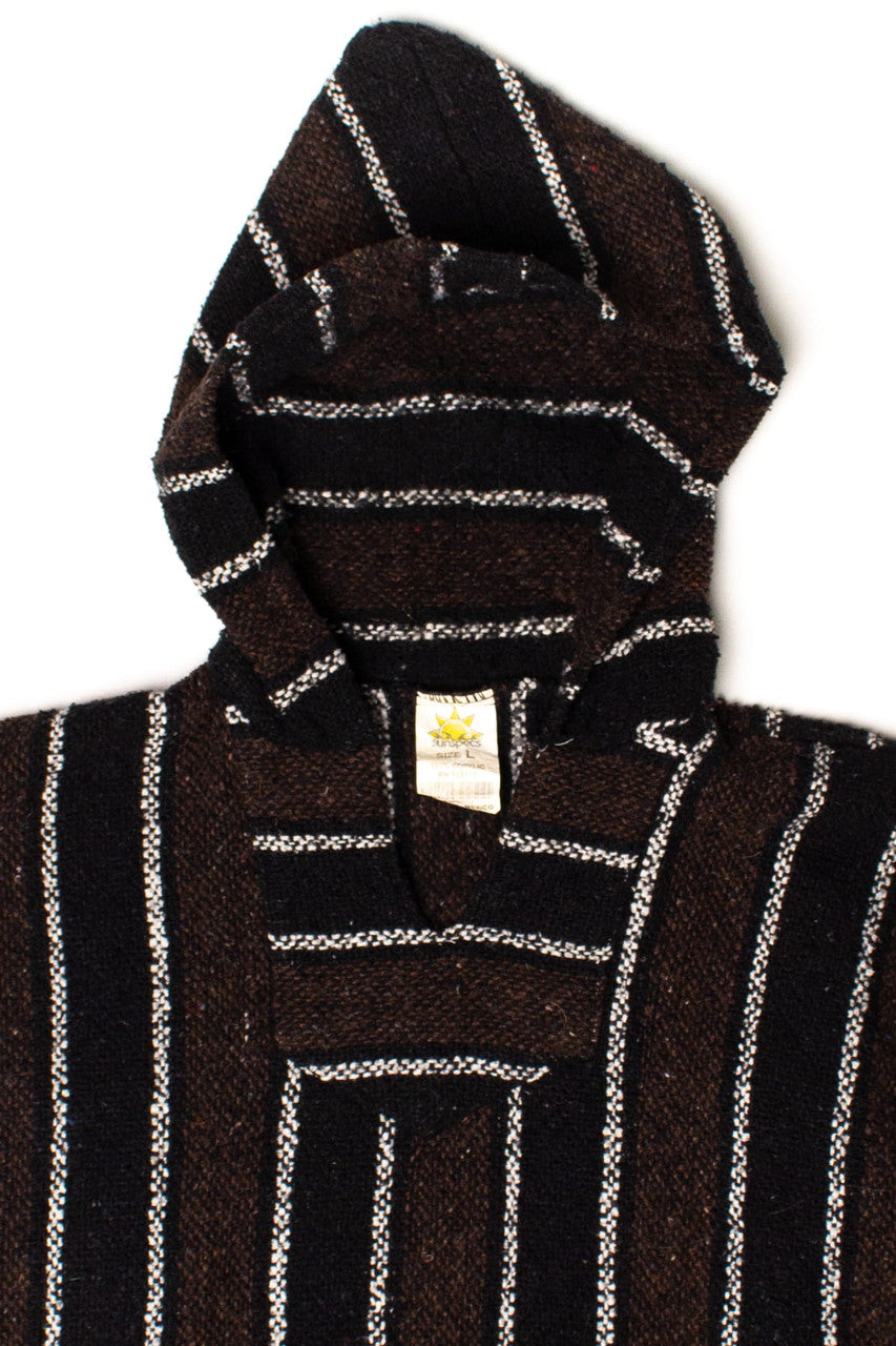 Vintage Black & Brown Baja Hoodie