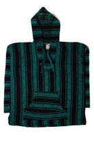 Vintage Emerald & Black Baja Hoodie