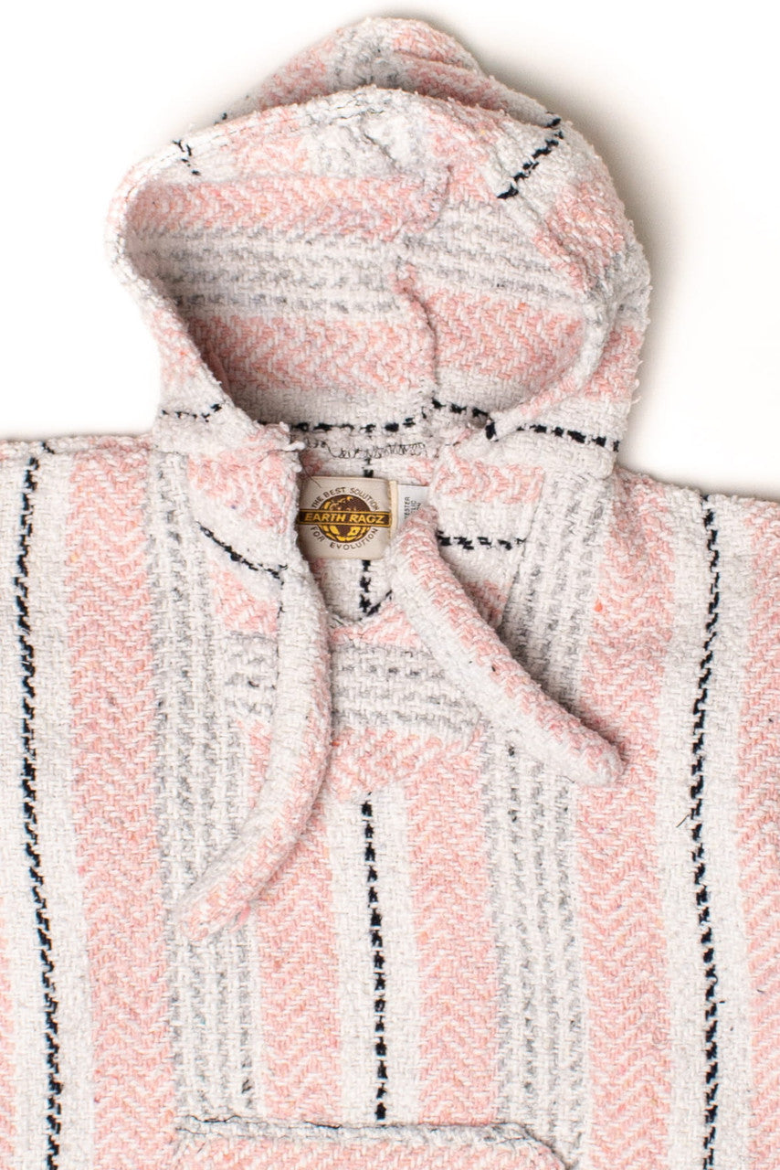 Vintage Pink & White Baja Hoodie