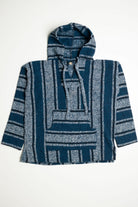 Blue Striped Baja Hoodie 1