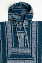 Blue Striped Baja Hoodie 1