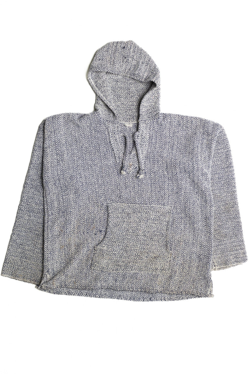 Blue and White Baja Hoodie