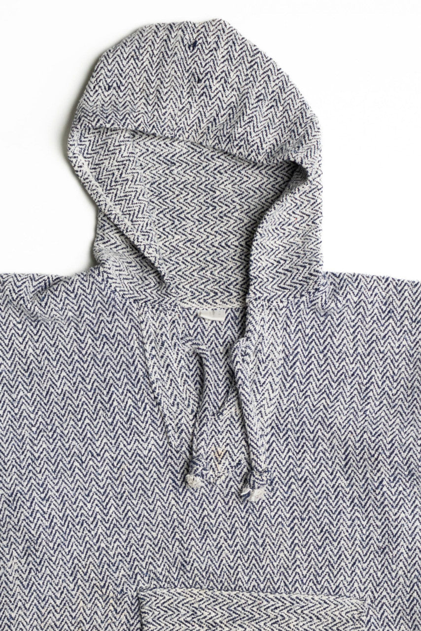 Blue and White Baja Hoodie