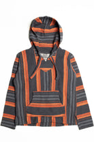 Dark Gray and Orange Baja Hoodie