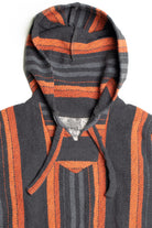 Dark Gray and Orange Baja Hoodie