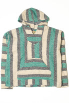 Cream & Teal Baja Joe Baja Hoodie 2800