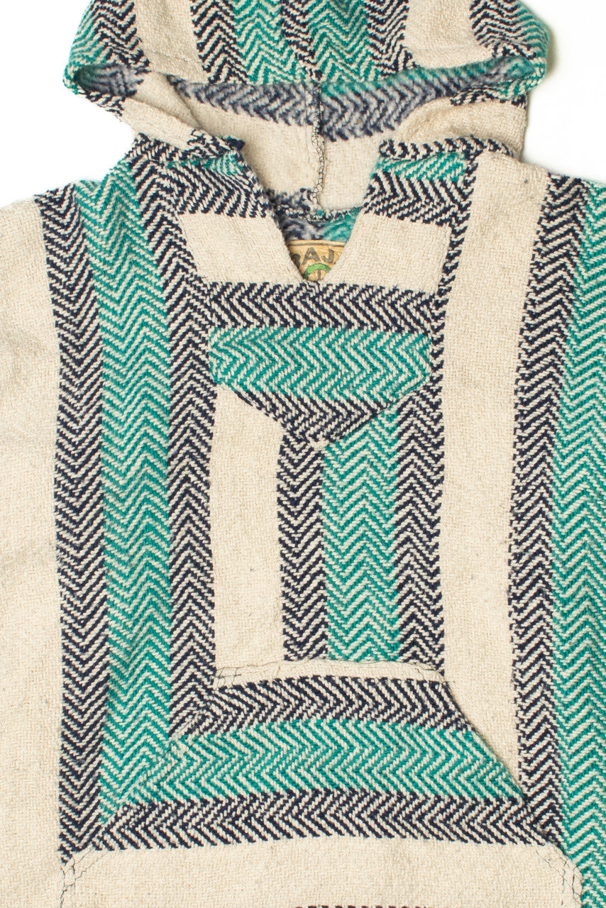 Cream & Teal Baja Joe Baja Hoodie 2800