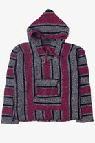Magenta Striped Baja Hoodie