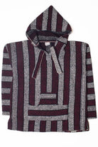 Burgundy Striped San Jose Baja Hoodie 2812