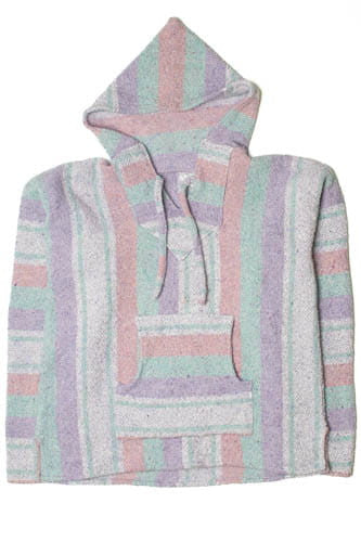 Pastel Striped Baja Hoodie 2815