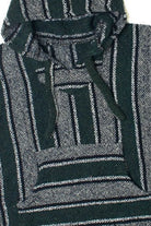 Dark Green Striped Baja Hoodie