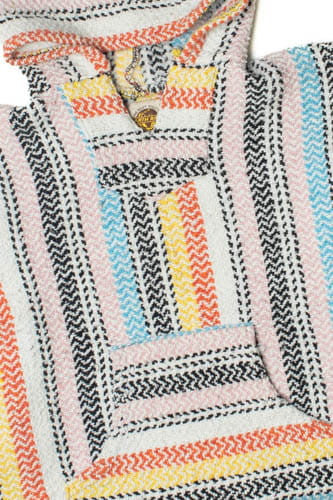 Pastel Rainbow Striped Baja Hoodie 2819