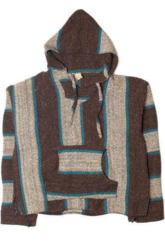 Brown And Blue Baja Hoodie 2824