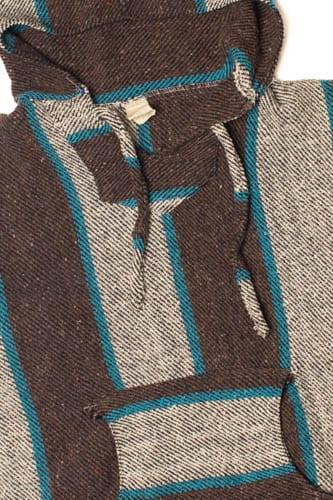 Brown And Blue Baja Hoodie 2824