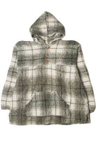 Plaid Green Babydoll Baja Hoodie 2825