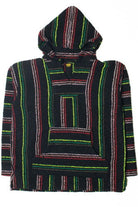Black Thin Striped Baja Hoodie 2826