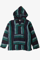 Recycled Teal Striped Baja Hoodie
