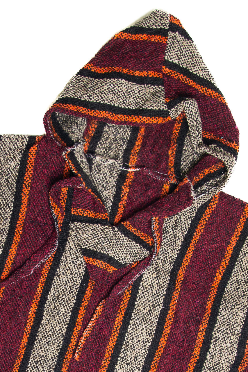 Recycled Red And Orange Baja Hoodie