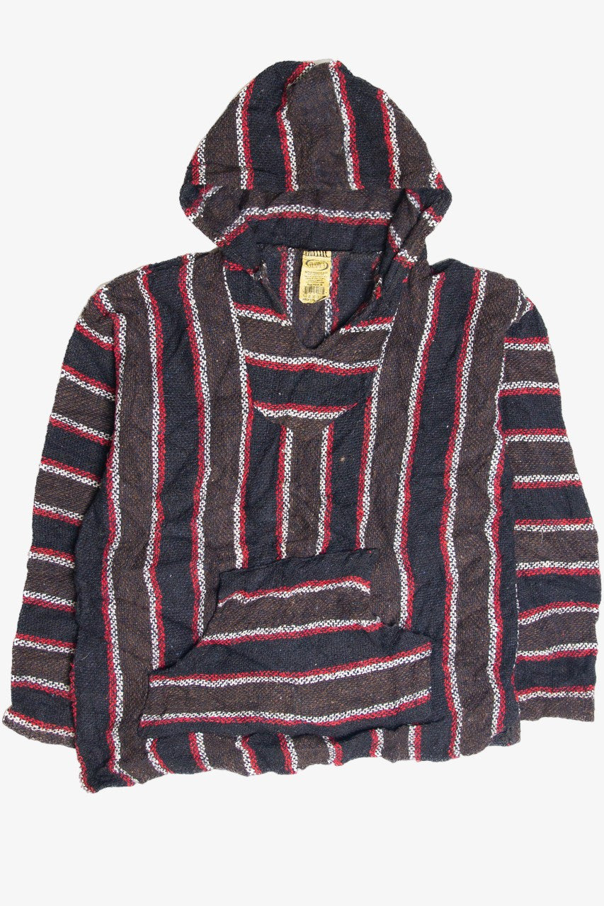 Recycled Brown And Red Baja Hoodie