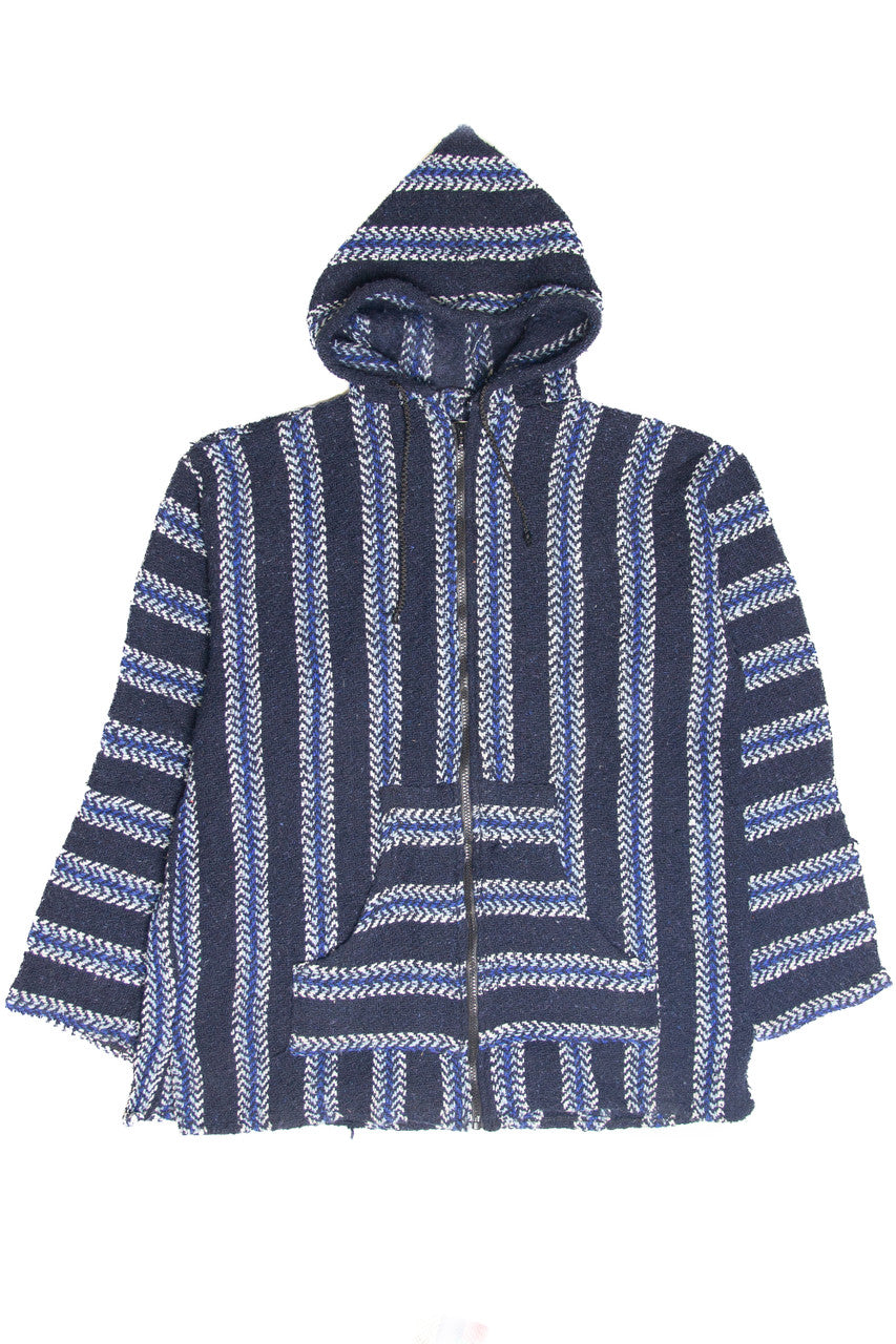 Blue Zip-Up Baja Hoodie