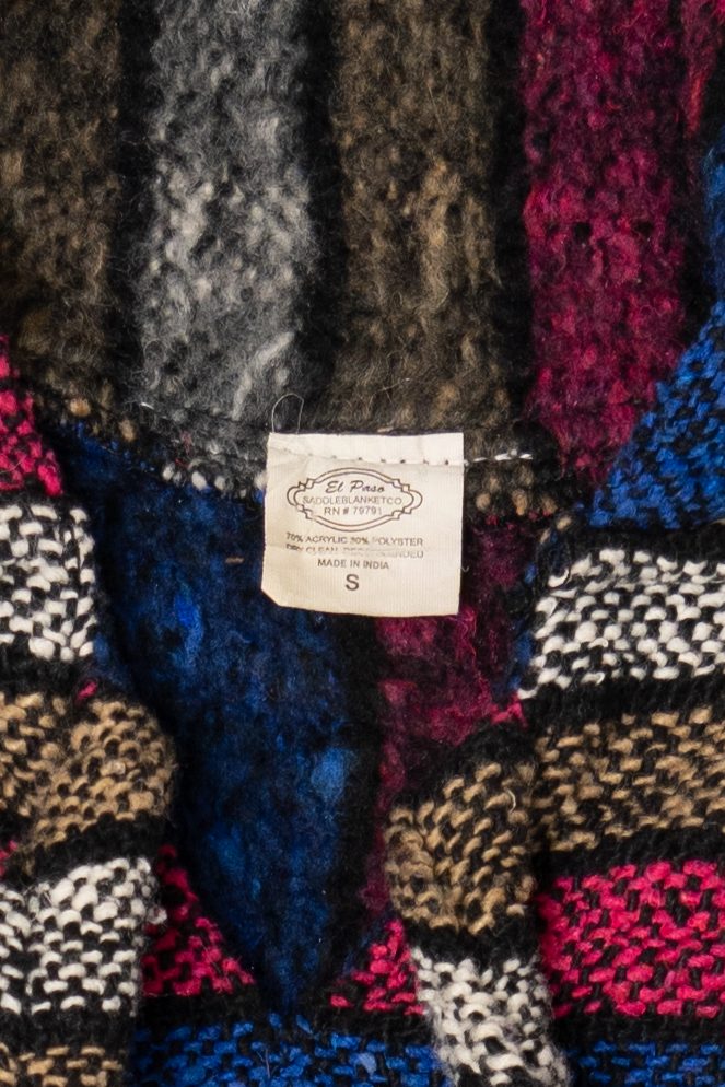 El Paso Saddleblanket Co. Blue And Pink Baja Hoodie (2000s)