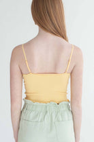 Banana Seamless Lace Trim Crop Cami