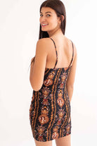 Baroque Jewels Print Mini Dress