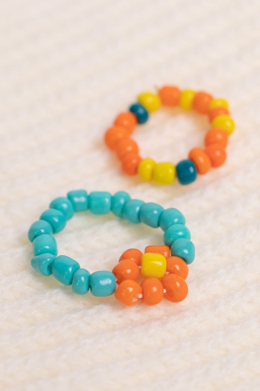 Floral Beads Ring Set