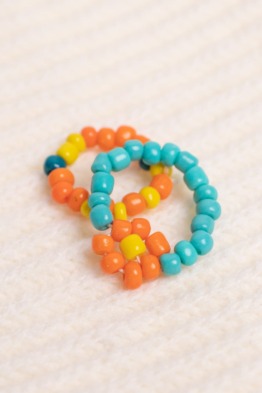 Floral Beads Ring Set