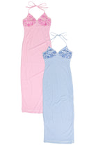 Sequin Beaded Halter Maxi Dresses