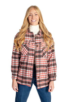 Beetroot Heavy Plaid Jacket