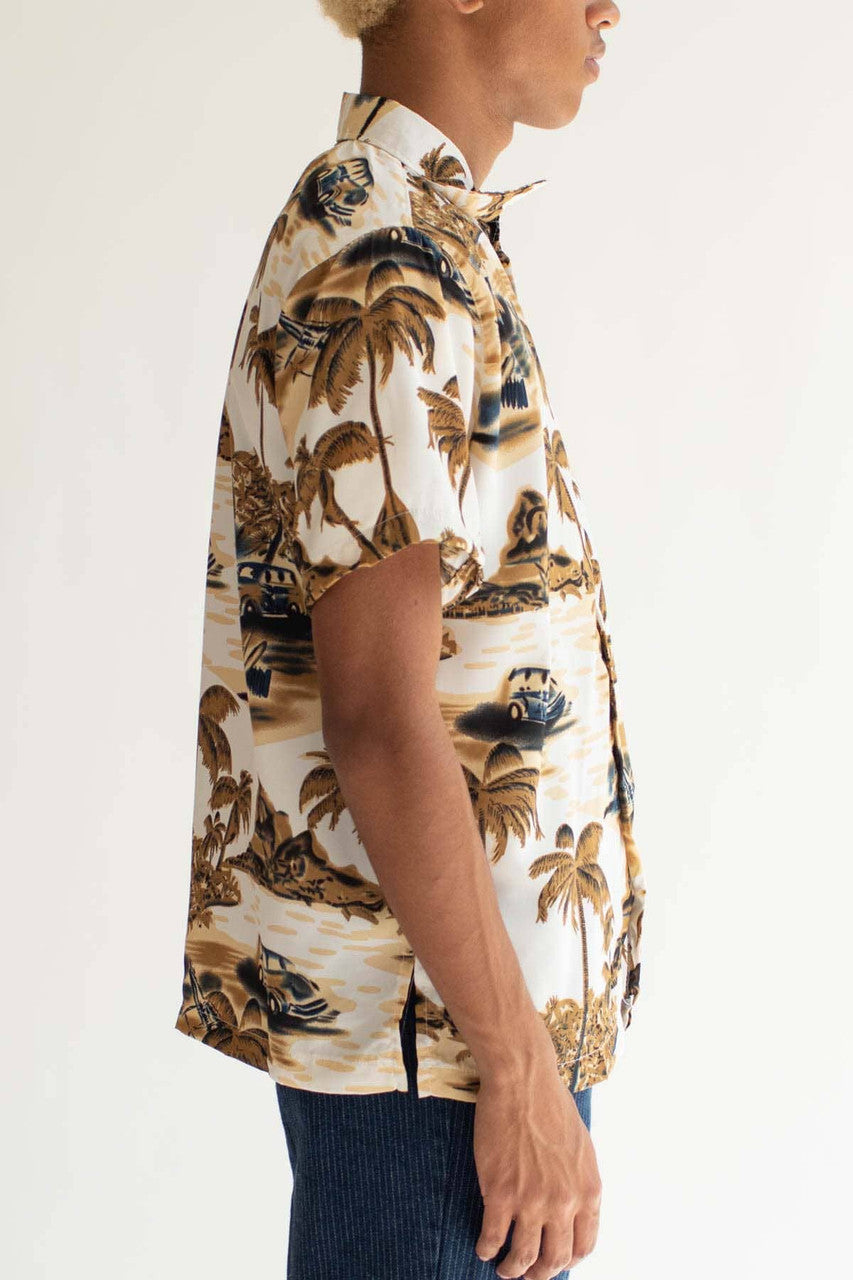 Beige Island Life Hawaiian Shirt