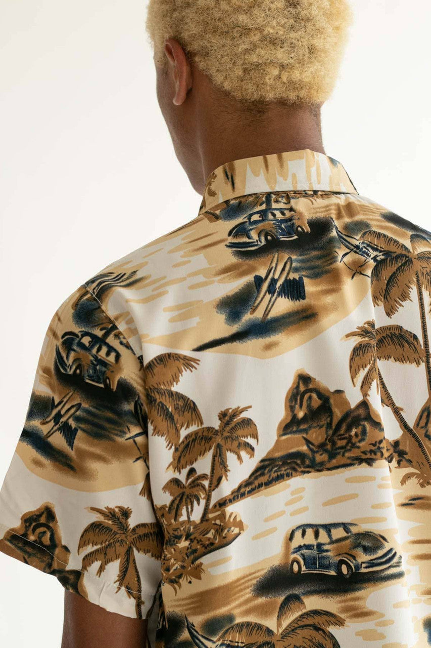 Beige Island Life Hawaiian Shirt