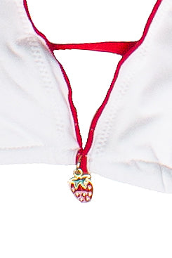 Charm Bikini Top- Red/Berries