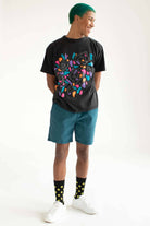 Black Abstract T-Shirt (Single Stitch)