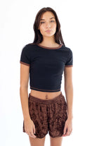 Black & Brown Ringer Tee
