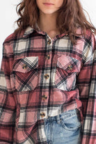 Black & Pink Plaid Oversized Shacket