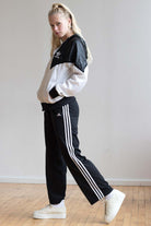 Black & White 3 Stripe Adidas Track Pants