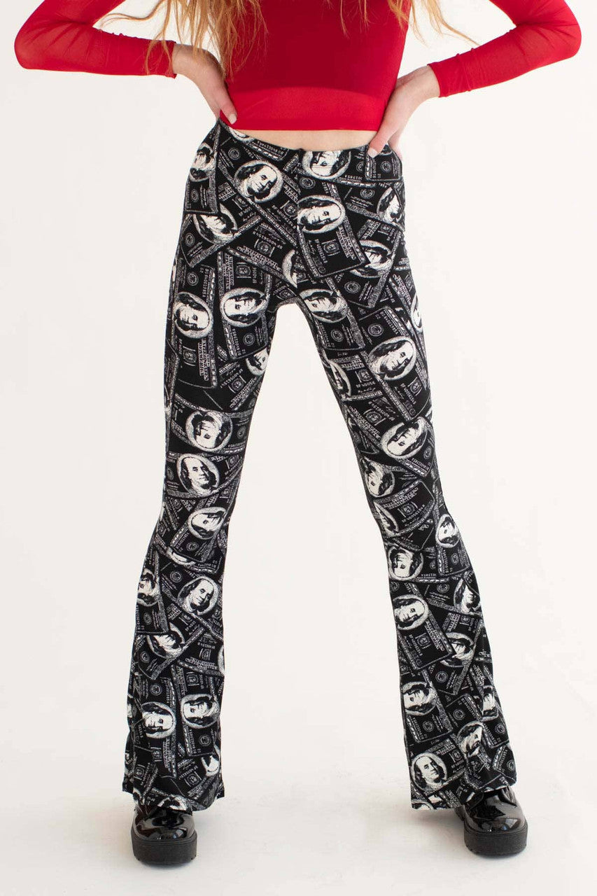Black & White Money Bell Bottoms