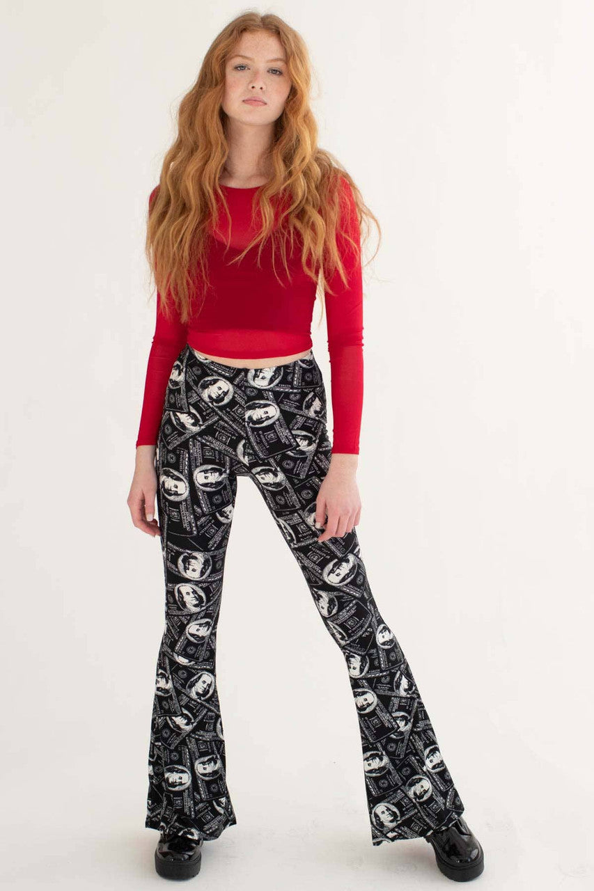 Black & White Money Bell Bottoms