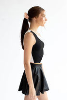 Black & White Wave Cropped Tank