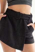 Black Belted Skort