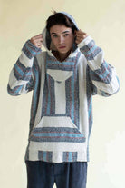 Black & Burgundy Cotton Blend Baja Hoodie